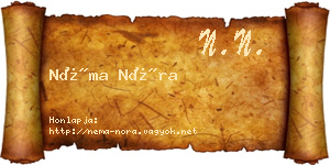Néma Nóra névjegykártya