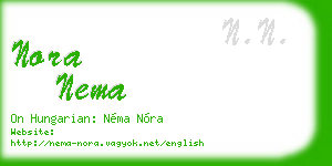 nora nema business card